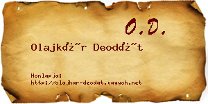Olajkár Deodát névjegykártya